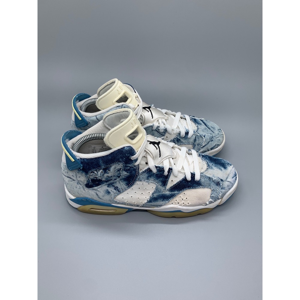 Jordan 6 Retro Washed Denim Basketball‎ Shoes DM9045-100 Women's Sz 8.5